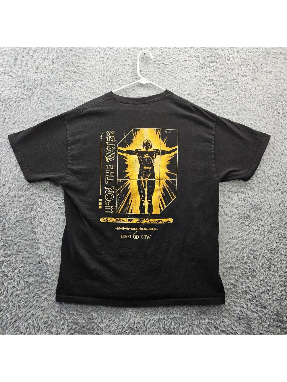 Upon the Water Metal Band Shirt XL Men American Apparel Double Sided Metalcore